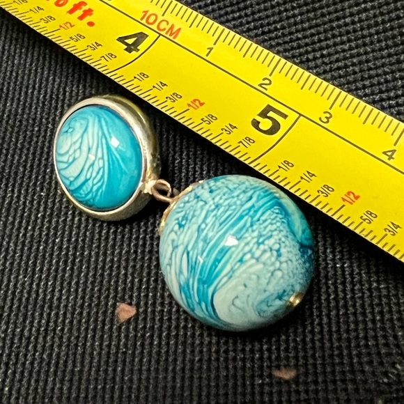 Post dangle earrings. Earth Vibe. - Picture 3 of 8